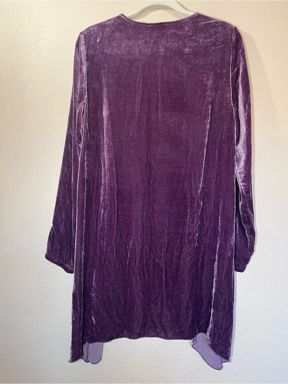 Johnny Was JWLA Velvet Embroidered Tunic Dress M Purple Silk Boho NWT - Picture 9 of 11